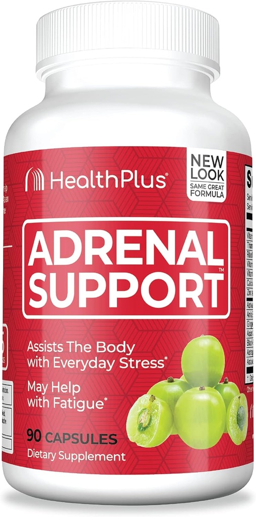 Health Plus Adrenal Cleanse Ashwagandha Kapsule za adrenalno delovanje in antioksidant podporo in Stres Relief, 90 kapsul