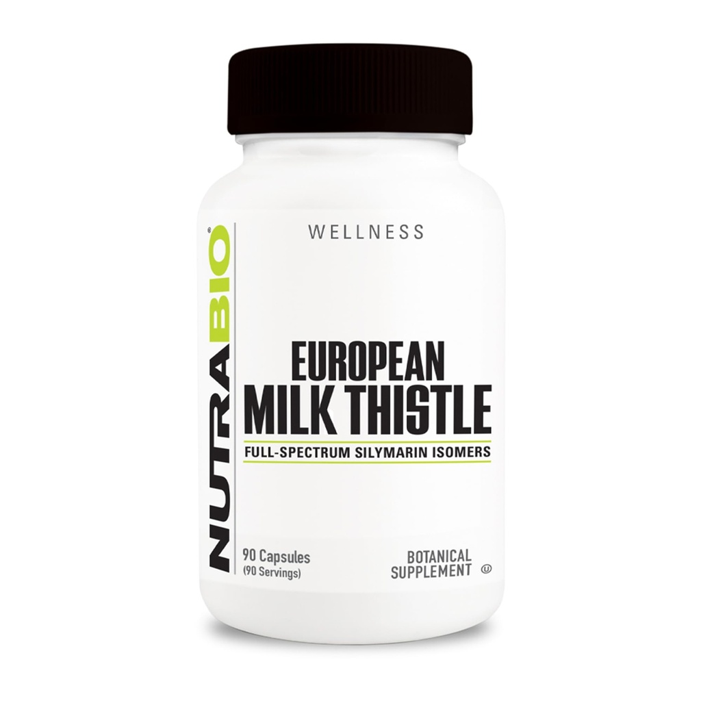 NutraBio European Milk Thistle Supplement, 241mg - podpira antioksidant prednosti in Wellness, 90 kapsul