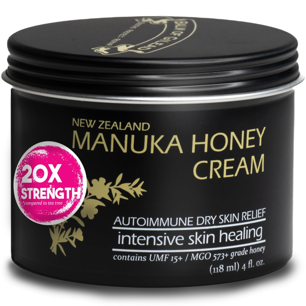 BALM GILEAD Manuka ekcema Medena krema - Vlažilna za občutljivo kožo, ekcem, psoriaza in dermatitis - Manuka Medeno mazilo, travnato mleko