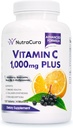 Imuniteta Vitamin C 1000mg z Bezgovo jagodo, Quercetin, Bioflavonoidi, Vrtnice Hips, Rutin - 4 Meseci dobave, 120 Tablete - Podpora imunskega sistema