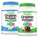 Orgain Organski Vegan Protein Powder + Zeleni, Vanilla Bean - 21g Rastlinske beljakovine, Brez glutena, Mlekarna, Brez laktoze, Brez soje, Brez sladkorja, Z železom in Prebiotiki za zdravje Gut - 1.94lb 