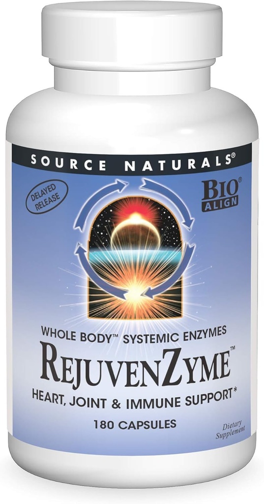 Vir Naturals RejuvenZyme - za srce, skupne in imunske podpore - 180 kapsul