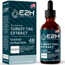 Izvleček gob iz repa purana - hitrejša absorpcija kot Turčija Kapsule ali prašek iz repnih gob - Vse-naravni imunski sistem & Prebavna podpora- Prave gobe Turčija Rep - 2 Fl Oz by E2H