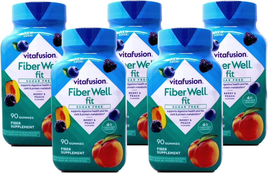 Fiber Well Fit Gummies, 5 Pack (90 števec)
