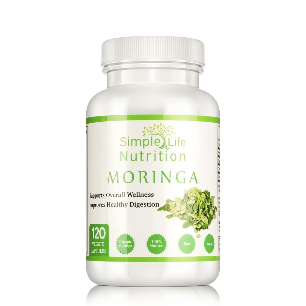 Kapsule v prahu Organska Moringa - izvleček listov brez GSO Oleifera