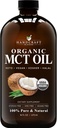 Ročna mešanica organskih MCT Olje iz organskih kokosovih orehov 16 Fl oz – Keto prijazno, Ne-GMO, Vegansko kokosovo olje – Odlično za pijače, kavo in čaj