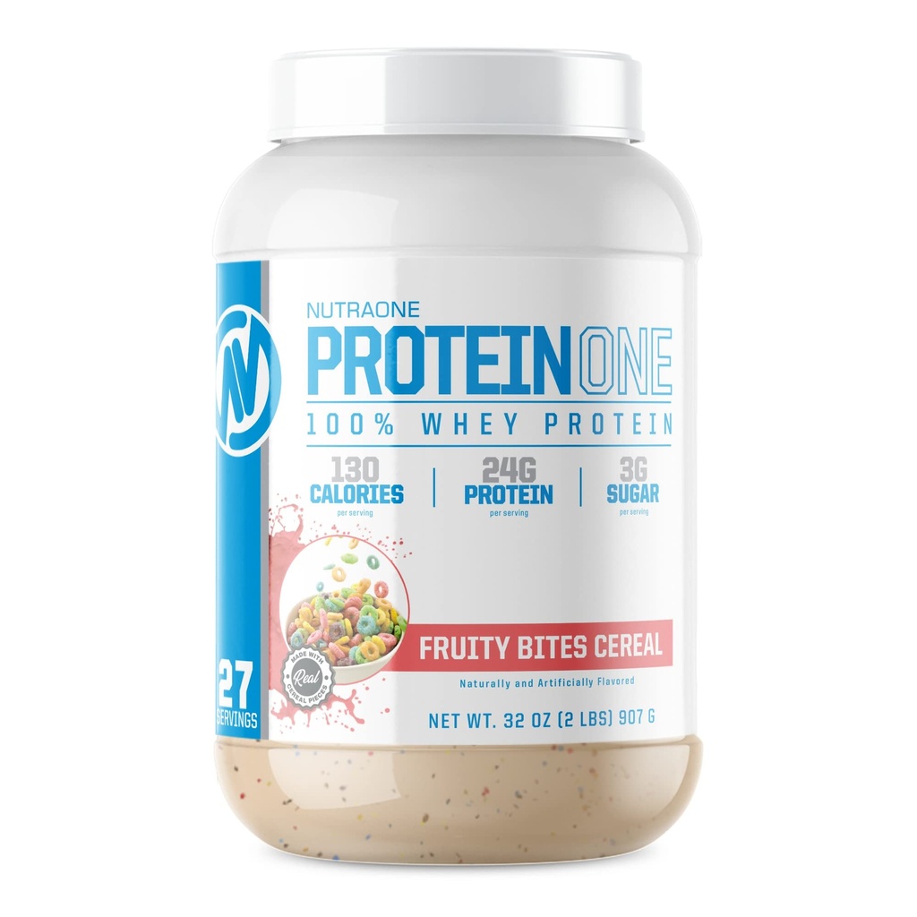 NutraOne ProteinOne Whey Protein Protein Protein Protein Protein Protein Protein Protein Protein En Protein Protein Protein Protein Protein Protein Recovery and Build Muscle with a Protein Shake Powder for Men & Women (Fruity Bites Žitnina - 2 lbs.)