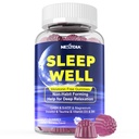 Melatonin Free Sleep Gumies, z Magnezij Glycinate, GABA, 5-HTP, L-Theanin, Valerian, Kamilica, Lemon Balm, Vitamin D3 & B6 - Hormone & Drug- brezplačno, ne-Habit oblikovanje,Sugar Free