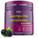 Keto Vitals Antioksidant Elektroliti v prahu - mešanica keto elektrolitov s kalijem, magnezijem, natrijem, in kalcij - brez sladkornega elektrolita mešanica in hidracija v prahu, 60 Serving, BlackBerry
