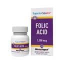 Superior izvorna folna kislina 1200 mcg - podpira srce, imunski in živčni sistem - 100 podjezičnih tablet