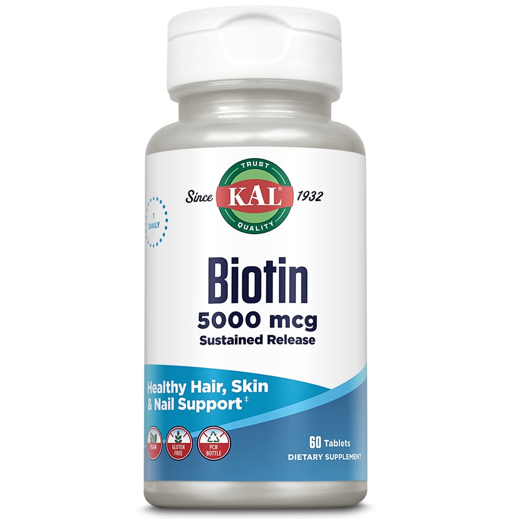 KAL Biotin 5000 TR tablete, 5000 μg, 60