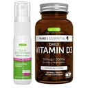 Dnevni vitamin D3 + Super B12- Complex 5000mcg Vegetarijanski paket, 365 2000iu Vitamin D3 Tablete + Visoka jakost B12 Cherry Flavor Podjezično Spray, by Igennus