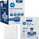 MED PRIDE Sterilna Gaza Oblačila Pads, 12 Ply Zelo absorbent bombaž, individualno zaviti, ne palca, brez bolečin odstranjevanje (3x3 palca (Pack of 100))