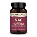 Dr. Mercola NAC z mlečnim osatlom - z antioksidanti - podpira običajne procese razstrupljanja - 500 mg N-acetil-cisteina na serviranje - ne-GMO, brez glutena in soje - 60 kapsul (30 obrokov)