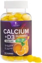 Kalcijev dodatek Gumies - brez sladkorja kalcij Gummy s 400 i.e. vitamin D3 za najboljšo absorpcijo - podpira Imunsko zdravje, kosti & zob - Naravne kalcijeve žvečilke za ženske in moške - 120 Gumijev
