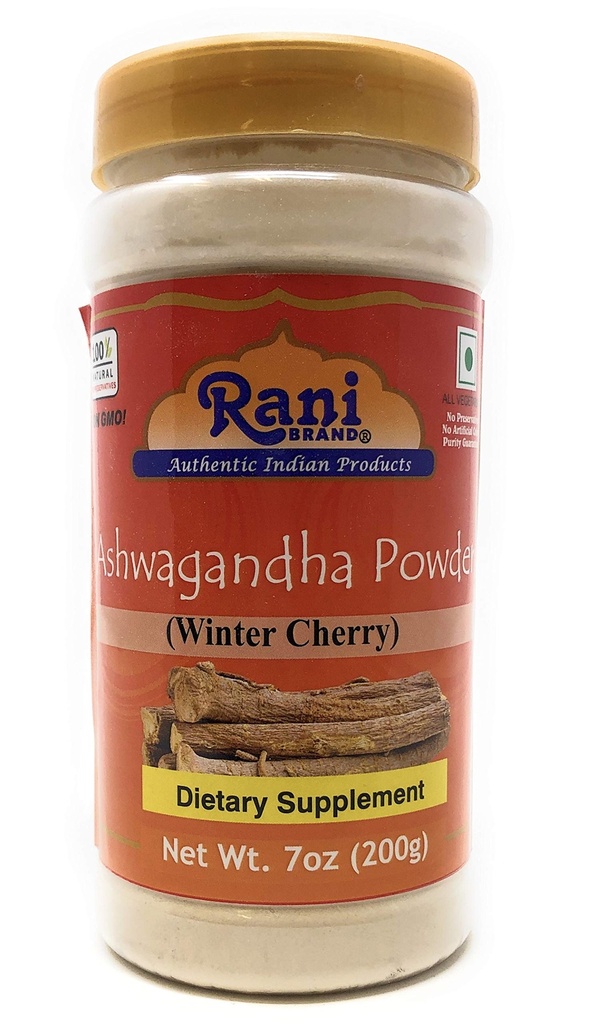 Rani Ashwagandha Powder (Witania Somnifera) 7oz (200g) PET Jar ~ Vse naravne 