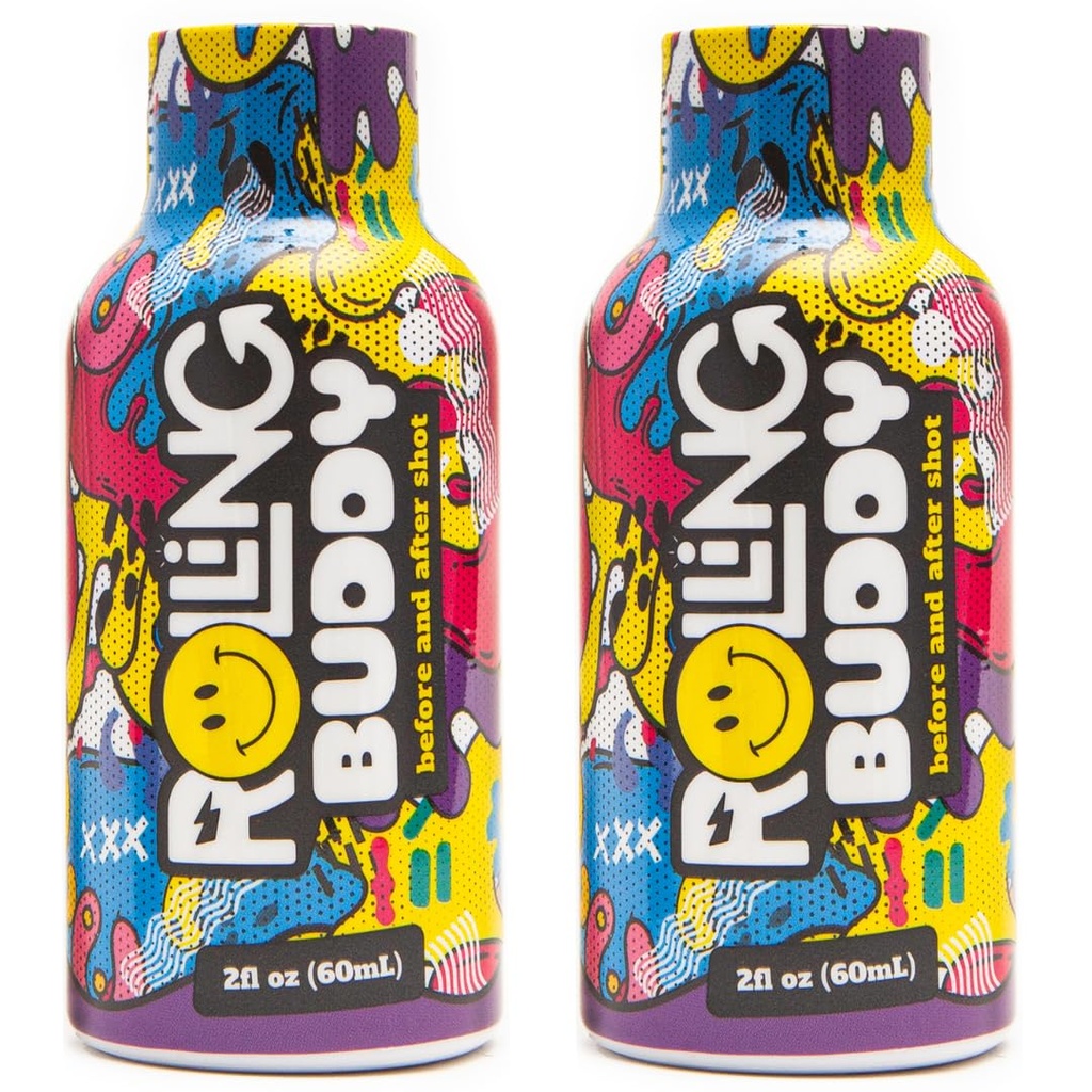 Pred in po Rave Recovery Shot - Rave Safely, No 5HTP, Jaw Clenh Relief, Bistveni vitamini za zaščito možganov in telesa pred in po Rave Antioksidant Shot 2-Pack (1)