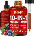 Cat Multivitamin – Vitamini B, C in D3 v tekoči obliki – 10 v 1 Dog Vitamini in dodatki za pomoč pri alergijah in UTI – Cat Vitamini za nego kože in plašča – Glukozamin za HIPS & Joints – 2 Oz