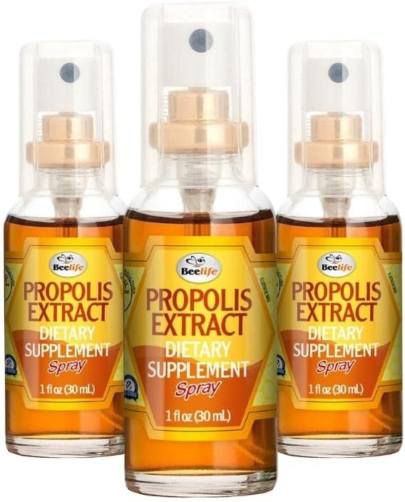 Beelife Propolis Sore Treat Relief Spray - Propolis Spray - Naravna Imunska podpora, pomaga miren kašelj & suho, srbeče grlo - Brez sladkorja - 3-Pack