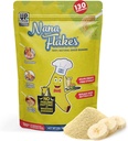 Nutritional Designs Nana Kosmiči 100% naravna banana v prahu, Prebavna podpora - Vir kalija in fiber - Nadomestek za jajca, maslo, ali olje v peki (2LB vrečka)