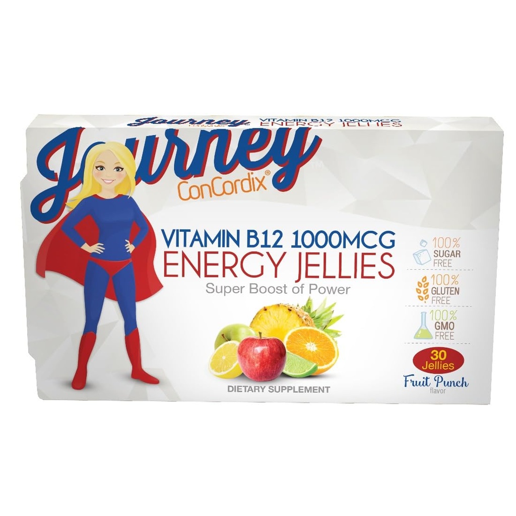Bariatrično potovanje 1000 mcg Vitamin B12 Brez sladkorja Energija Jeleni Sadni punch (30 štetje)