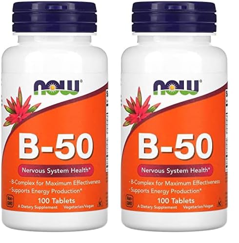 Zdaj dopolnila, vitamin B-50 mg, proizvodnja energije*, zdravje živčnega sistema*, 100 tablet (paket z 2)
