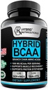 Hybrid BCAA 1000mg – BCAA Aminokisline Dodatki - 2:1:1 L-levcin, L-izolevcin in L-valin – Non-GMO, Vegan - 120 Serving