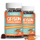 2 paket brez sladkorja Cejlon Cimet Gummies 2000MG, cimet dodatek s krom in cimet Bark, Vegan, Non-GMO, Gluten brezplačno,120 Gummies