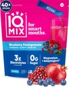 IQMIX Hydration Electrolyte Powder – 4-in-1 Formula for Hydration, Mental Clarity, Mood and Recovery – Sugar-Free Drink Mix, Keto, Magnesium L-Threonate, Lion’s Mane – 40 Count Blueberry Pomegranate