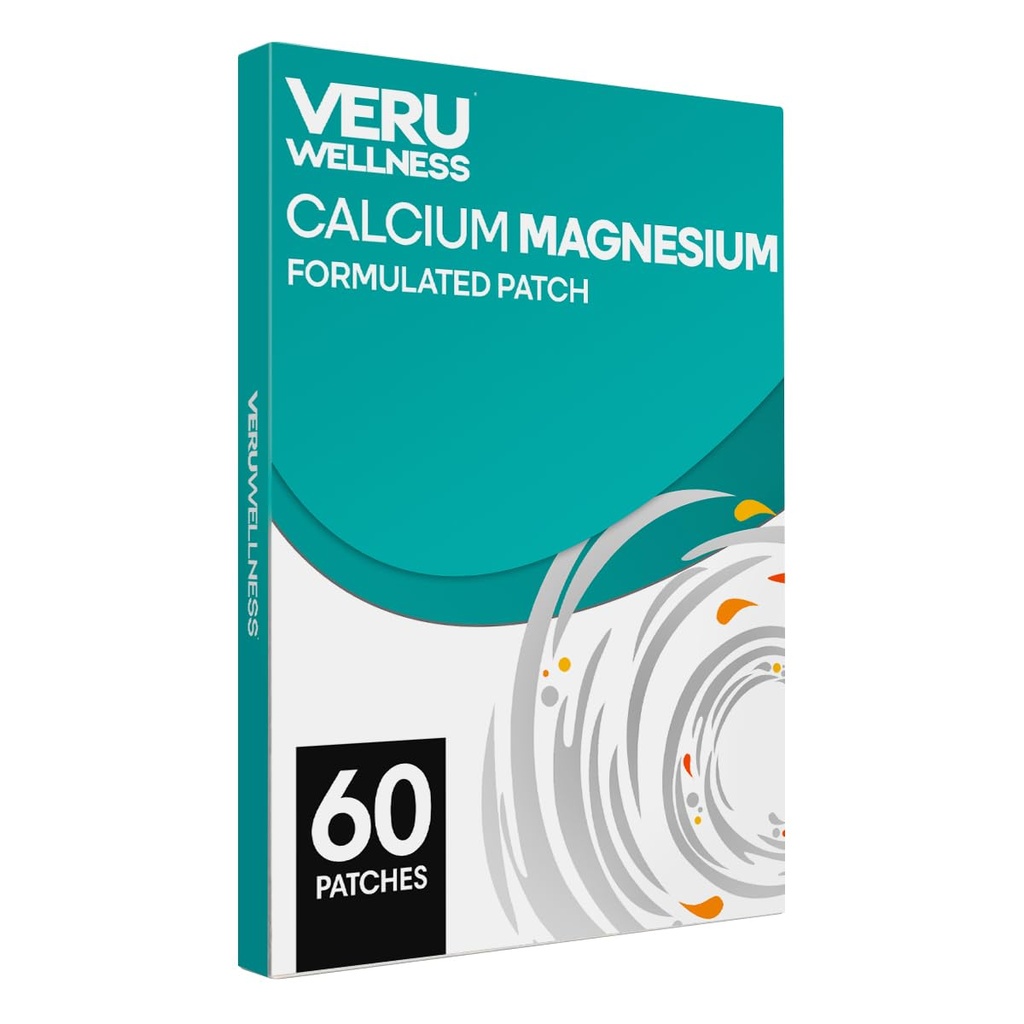 Veru Wellness Calcium Magnezij Plus Daily Patch - D3/K2 Calcium Bone Health Self Adhesive Time Release Patch (60 dni)