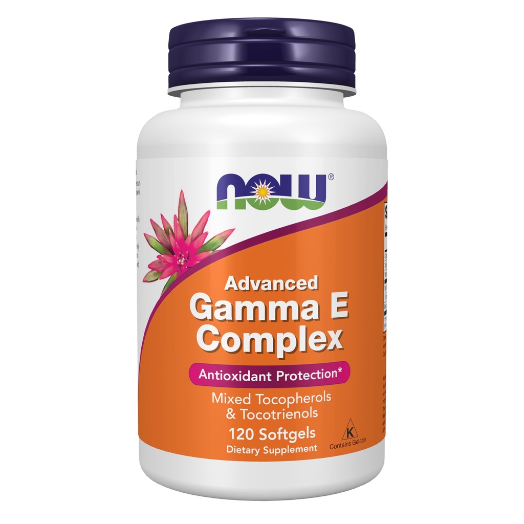 Zdaj dopolnila, Advanced Gama E Complex, Mešani tokoferoli in tokotrienoli, Antioksidant zaščita*, 120 Softgels