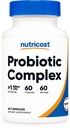 Nutricost Probiotic Complex (> 1 milijarda CFU) 60 kapsul - brez glutena, ne- GMO