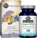 Vrt življenja Enkrat Daily Vegan DHA + Prednatal Multi Bundle: Dr Formulirani Vegan DHA 30 Softgels + Organics Prednatal Enkrat na dan Multivitamini s Folat za ženske prenatalno zdravje, 30 Tablete