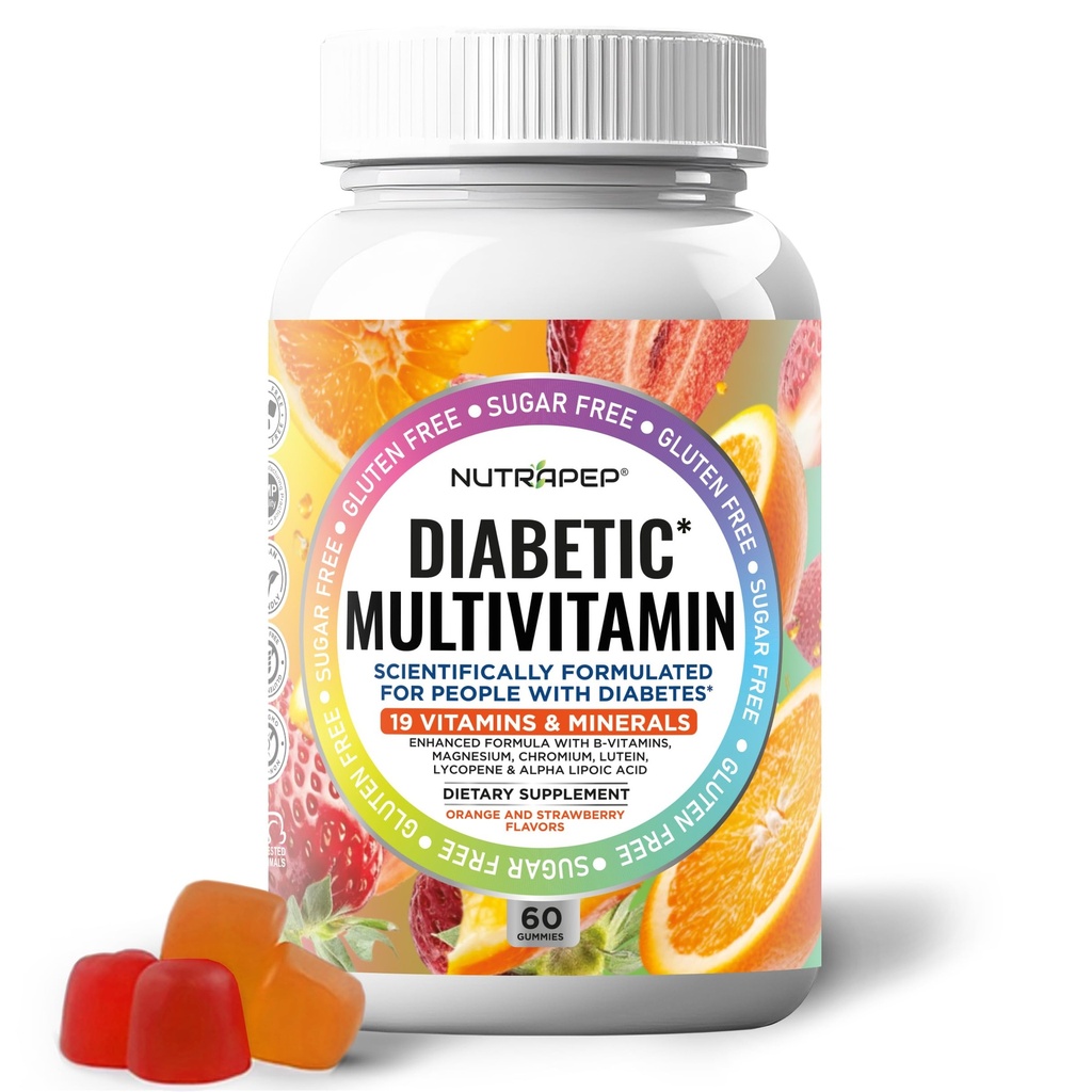 Premium multivitaminski žvečljivi žvečilni gumiji za ženske in moške - brez sladkorja in glutena dodatek vitamini - kalcij magnezij cink manganov tiamin Biotin...