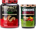 Nutrologija Zelena in sadje v prahu Naravno pridobljena superhrana, Vanilla Cimet (30 obrokov) TRIPACT Veganski protein v prahu, arašidovo maslo Vanilla (20 obrokov)