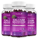 Kalcijev magnezijev cink Gumiji z visoko absorpcijo Magnezij Glycinate 200mg, Kalijev-Plant kalcij dodatek w/ D3 & Morski mah za kosti, mišice, miren Mood & spanje podpora- Otroci in odrasli (3 pakiranje)