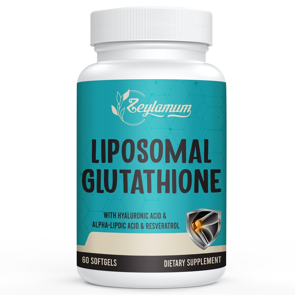 2400 MG liposomski glutation softgels, Max Absorpcija, aktivna oblika L-glutation zmanjša (GSH), s hialuronsko kislino, Resveratrol, Master antioksidanti za detox, Možgani, Imunski sistem, 60 Softgels