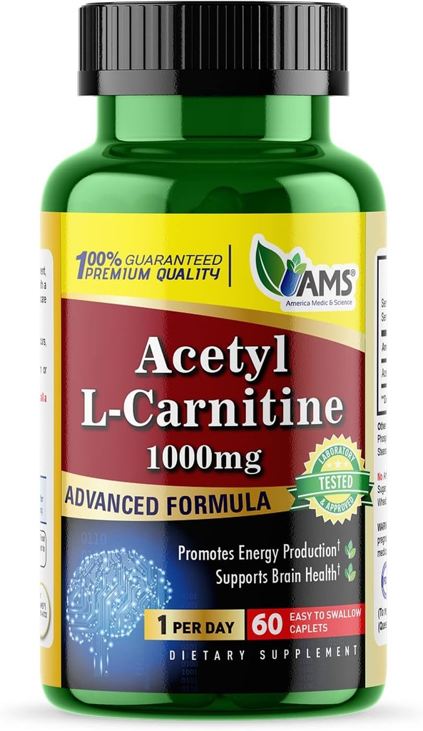 Amerika Medic & Science Acetil L-Carnitine 1000mg (60 tablet) 