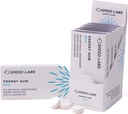 Speed Labs Mint Natural Caffeine Energy Gum 25mg Kofein, Tavrin, B Vitamini na kos, 48 kosov (6 pakiranj po 8) Sladkor brez sladkorja, nič kalorij, naravno sladkan, Gluten brez