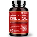 NATURE TARGET Krill Oil 1200mg z Omega-3 EPA & DHA z astaksantinom, fosfolipidi in holinom - podpira srce, možgani, Pridružite se zdravju, Non-GMO, Gluten Free, 120 Softgels (60 Servings)