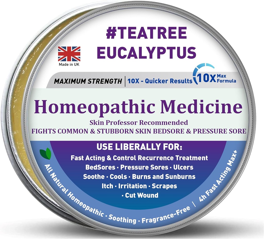 Manuka Med 5x Pospešeno zdravljenje Relief nega Napredni kremni izdelek, Buttocks Postelje Razjede, Tlačne rane, Rane, Ulcerji, cuts, Scrapes, Burns Deep, Oblačenje vsebuje granule, ne draži Mast