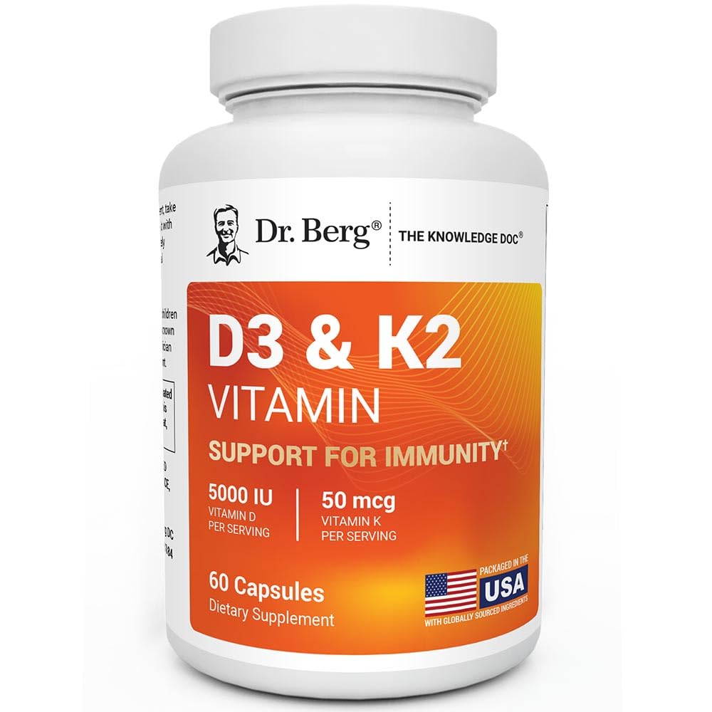 Dr. Berg Največja jakost 2-v-1 vitamin D3 K2 5000 i.e. 