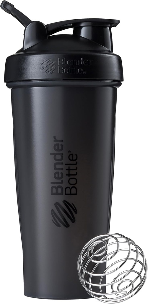BlenderBottle Classic Shaker steklenica kot nalašč za beljakovinske Shake in pred vadbo, 28-ounce, črna