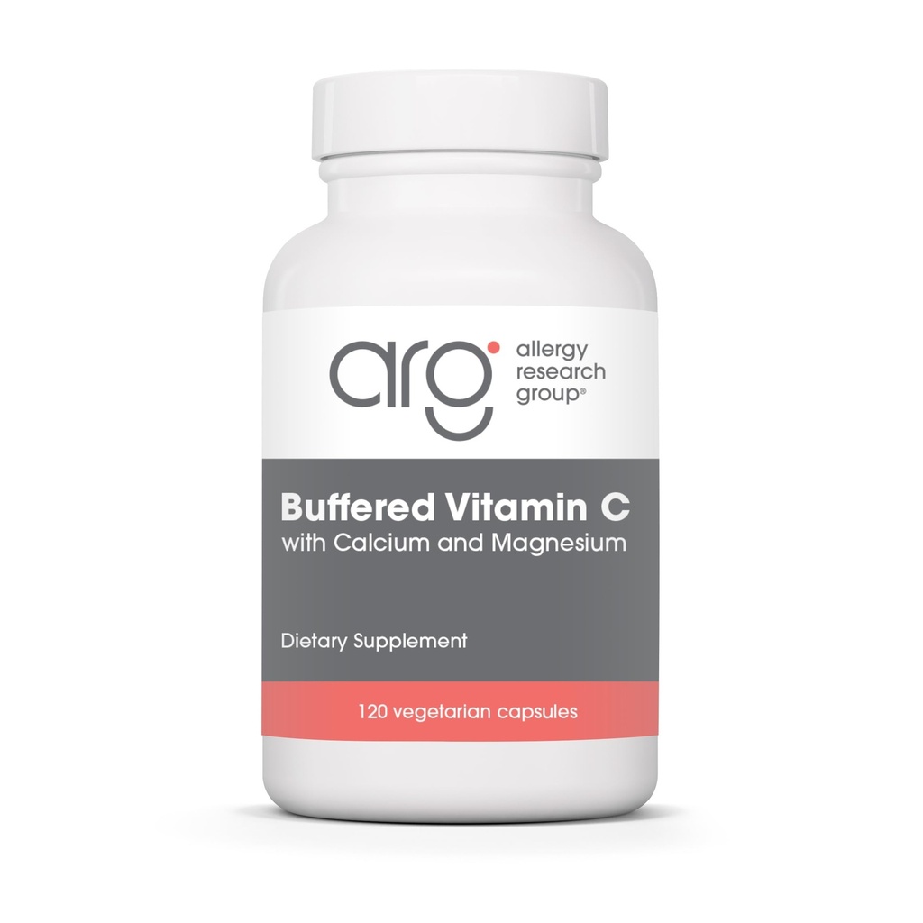 Alergija Raziskovalna skupina Pohabljen vitamin C - Pohabljen vitamin C 100 mg na serviranje, Askorbinska kislina v prahu Kapsule s kalcijevim magnezijevim kompleksom, Imunsko zdravje - 120 kapsul