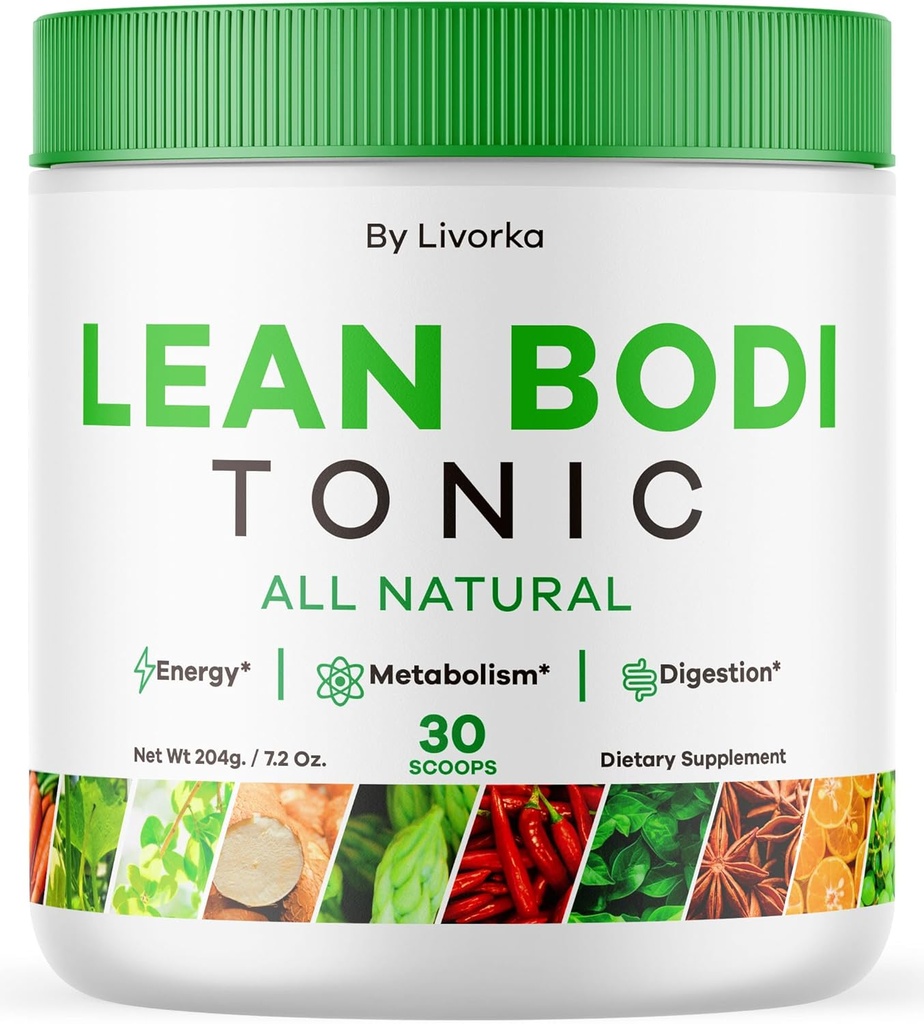 LIVORKA Lean Bodi Tonic, Vse Naravne Napredne Formula v prahu - 30 Služi za 1 mesec