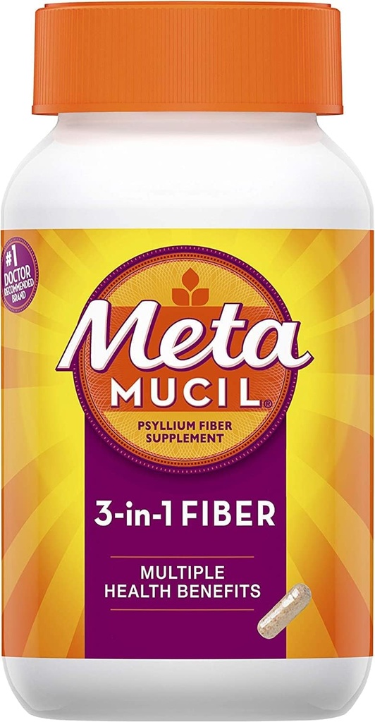 Meta Mucil 3 v 1 Večzdravstvena fiber dopolnilna kapsula - 100 kapsul, pakiranje po 6