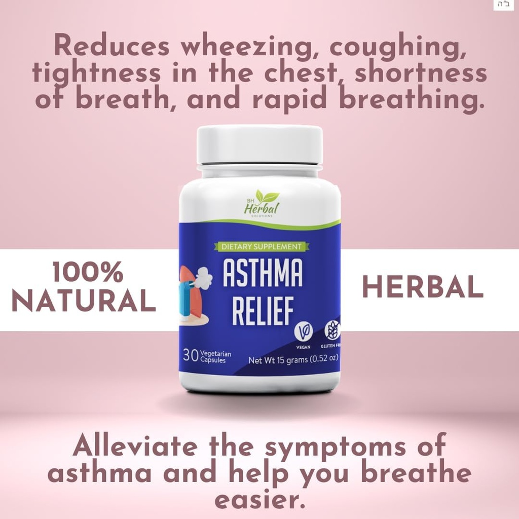 Astma Relief - Lung podpora dodatek za pomoč ohraniti splošno zdravje pljuč in dihal - 100% naravni zeliščni dodatek