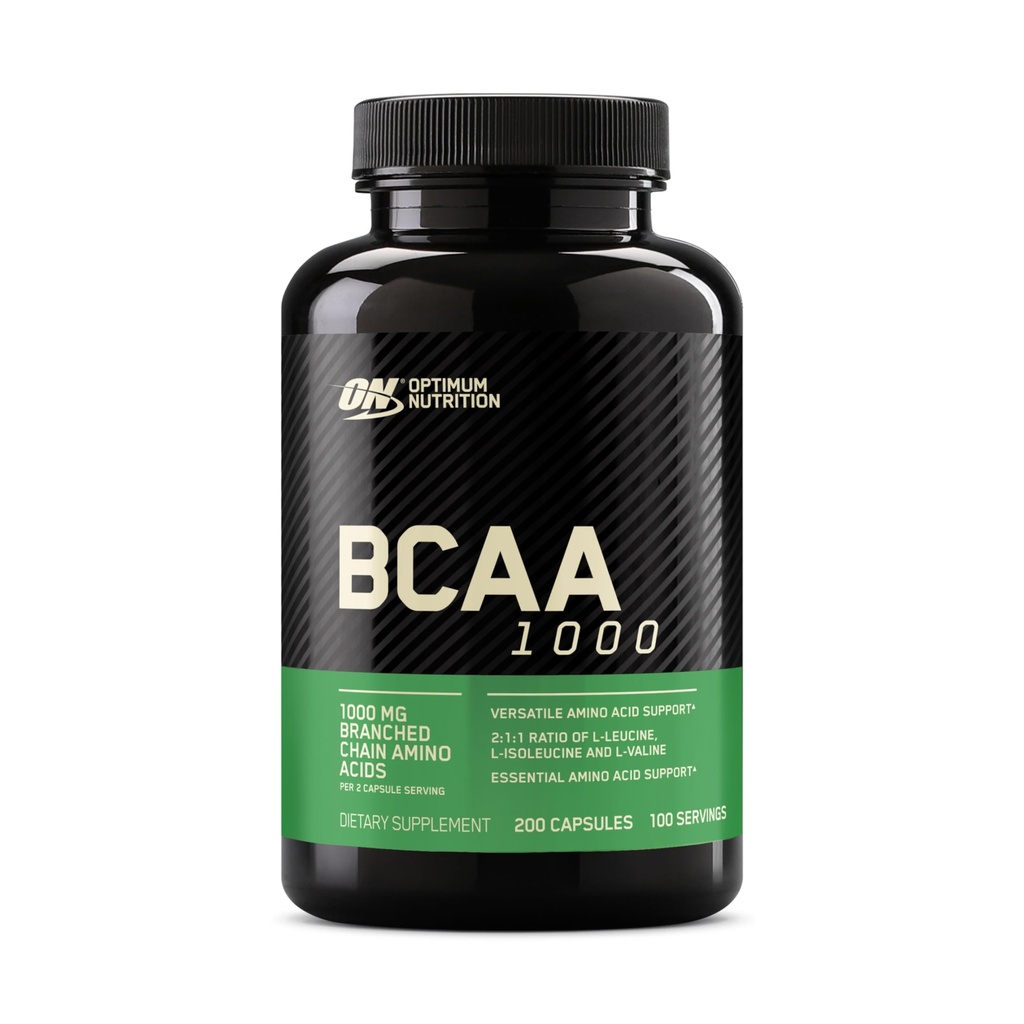 Optimum Nutrition Instantized BCAA razvejana veriga esencialne aminokisline Kapsule, 1000mg, 200 Število