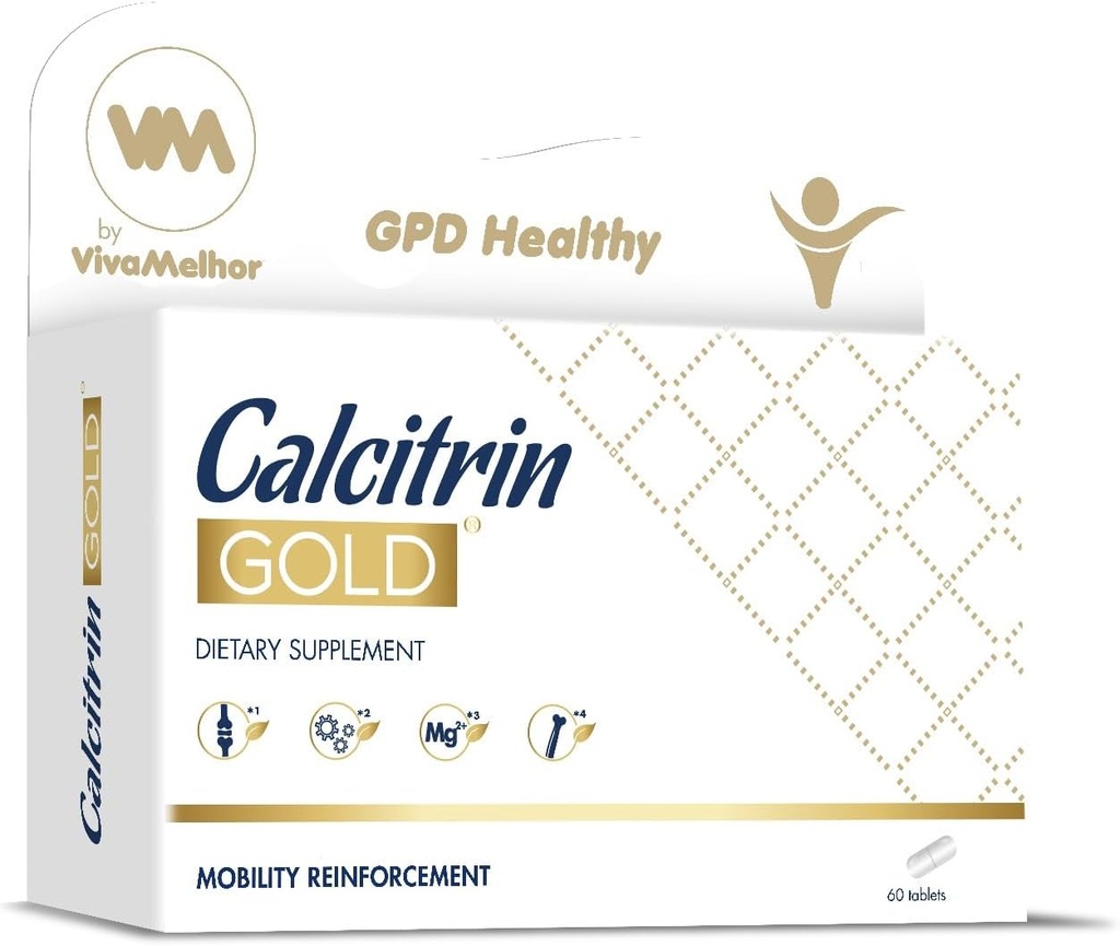 Kalcitrin Gold prehranska dopolnila, krepitev mobilnosti, 60 tablet
