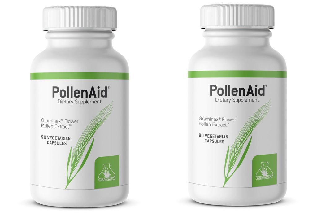 Graminex PollenAid Prostata Supplement: All Natural Prostata Support for Bladder Control & Searin Tract Health, Rye Pollen Extract Made in USA, 90 Vegetarian Caps (Pack of 2)